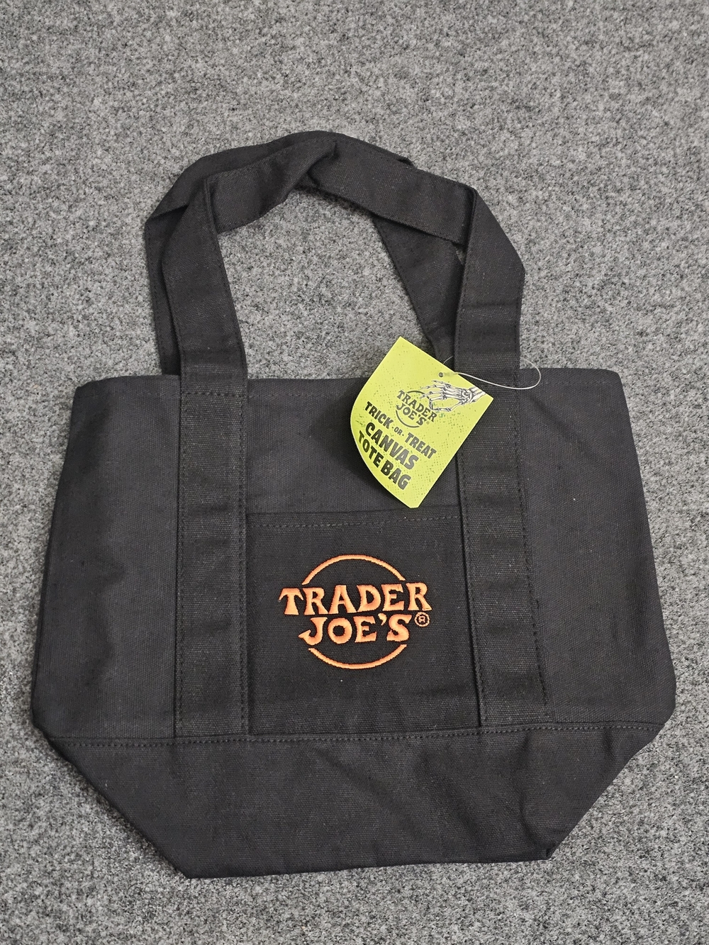 Trader Joes 2026 Halloween Mini Canvas Tote Bag Limited Edition New With Tags